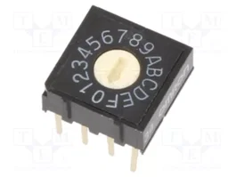 Aratas (Formerly Omron Components) Conmutador de código HEX/BCD 16 posiciones A6R-161RF