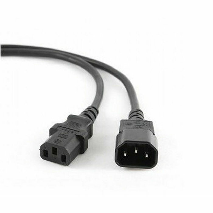 GEMBIRD PC-189-VDE Cable de Extensión C13 Macho a C13 Hembra, 1,8 m, Negro