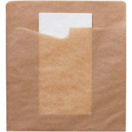 Duni Servilletas de Bolsillo Snack Blancas Sin Papel Kraft, Sacchetto, 300 Unidades