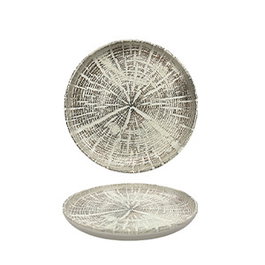 Summa Plato Nordico de Gres, 22 cm, Blanco - Forest (Set de 6)