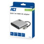 ACT Connectivity Adaptador USB-C a HDMI 4K con USB-A y Power Delivery 60W