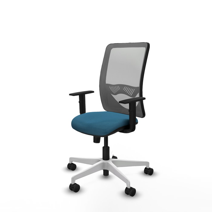 PIQUERAS Y CRESPO Silla de oficina Zulema con mecanismo Sincro, Verde petróleo y Gris PIQUERAS Y CRESPO Silla de oficina Zulema con mecanismo Sincro, Verde petróleo y Gris