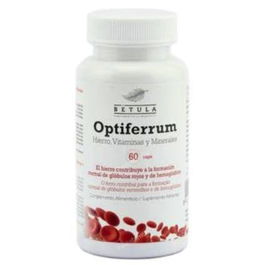 BETULA Optiferrum 60Cap. - Aporta 14 mg de Hierro para Glóbulos Rojos y Metabolismo Energético, Apto para Vegetarianos