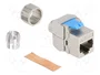 DeLOCK Módulo Keystone RJ45 hembra a LSA Cat.8.1 sin herramientas, Metálico
