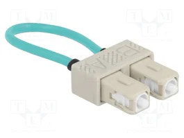 DeLOCK Adaptador de loopback de fibra óptica SC/OM3 multimodo beige