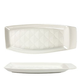 Summa Scatta Fuente de Porcelana para Vajilla, 30.5x13x2.5 cm (Set de 4)