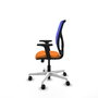 PIQUERAS Y CRESPO Silla de oficina Motilla con mecanismo Sincro/Traslack Naranja y Azul