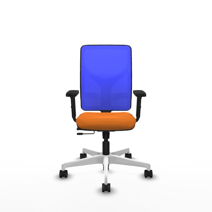 PIQUERAS Y CRESPO Silla de oficina Motilla con mecanismo Sincro/Traslack Naranja y Azul