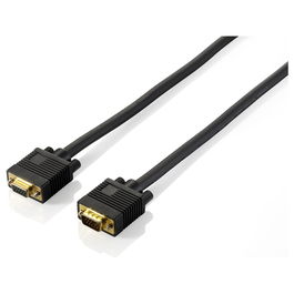 EQUIP Cable VGA Verl. HD15 St/Bu 1.80m 1024x768/60Hz sw Blister 218130