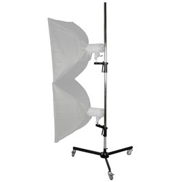 Walimex pro Wheeled Tripod de 223 cm con 2 soportes de abrazadera