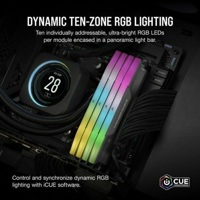 Corsair Vengeance RGB CMH32GX5M2B6400C36 32GB (2x16GB) DDR5 6400MHz CL36 Corsair Vengeance RGB CMH32GX5M2B6400C36 32GB (2x16GB) DDR5 6400MHz CL36