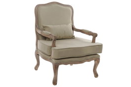 DKD Home Decor Sillón Tradicional Beige Natural 70 x 62 x 95 cm