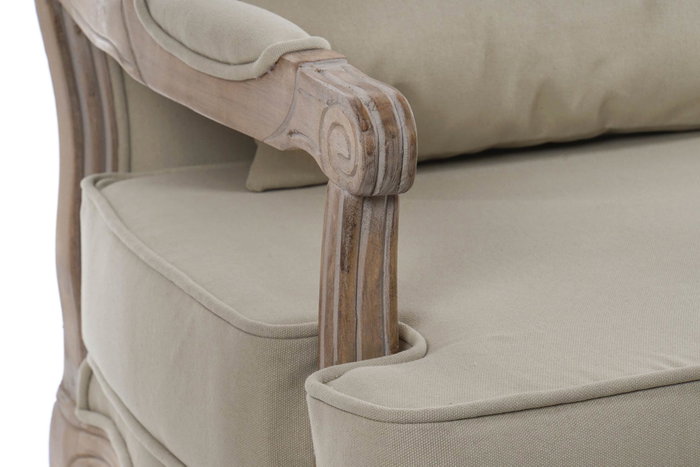DKD Home Decor Sillón Tradicional Beige Natural 70 x 62 x 95 cm DKD Home Decor Sillón Tradicional Beige Natural 70 x 62 x 95 cm