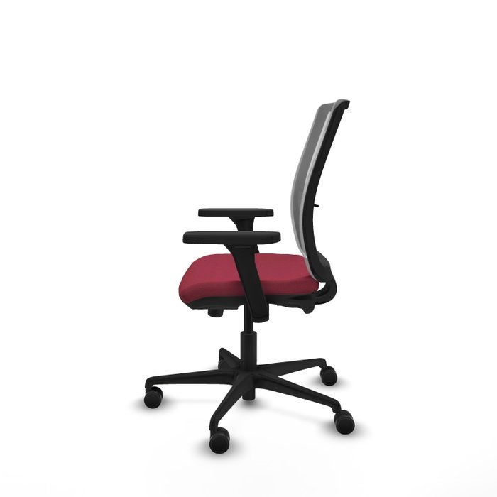 PIQUERAS Y CRESPO Silla de oficina Haches con mecanismo Sincro/Traslack, Granate y Gris PIQUERAS Y CRESPO Silla de oficina Haches con mecanismo Sincro/Traslack, Granate y Gris