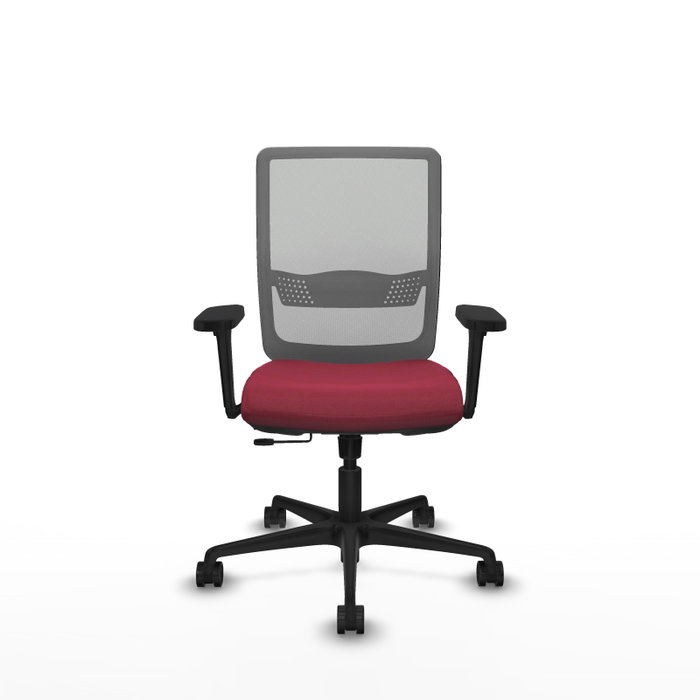 PIQUERAS Y CRESPO Silla de oficina Haches con mecanismo Sincro/Traslack, Granate y Gris PIQUERAS Y CRESPO Silla de oficina Haches con mecanismo Sincro/Traslack, Granate y Gris
