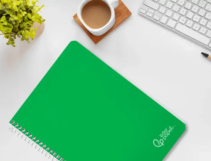 Liderpapel Cuaderno Espiral Witty A4 Tapa Dura Verde 80 Hojas 90g