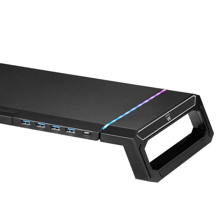 EWENT Elevador de Monitor Plegable RGB con Hub USB y Cajón EW1268 EWENT Elevador de Monitor Plegable RGB con Hub USB y Cajón EW1268