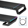 EWENT EW1268 Elevador Monitor Plegable RGB 4 Puertos USB 3.0 Cajón y Soporte Móvil
