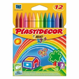 Plastidecor Ceras de Colores Surtidos, Estuche de 12 Unidades