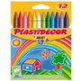 Plastidecor Ceras de Colores Surtidos, Estuche de 12 Unidades