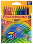 Plastidecor Ceras de Colores Surtidos, Estuche de 12 Unidades