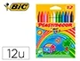 Plastidecor Lápices de Cera Caja 12 Colores Surtidos para Uso Escolar