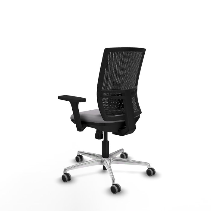 PIQUERAS Y CRESPO Silla de oficina Yunquera con mecanismo Sincro, Gris y Negro