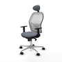 PIQUERAS Y CRESPO Silla de oficina Jorquera Gris y Blanca