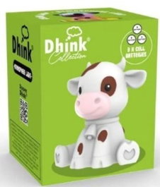 DHINK Mini luz de noche vaca con pilas LR44