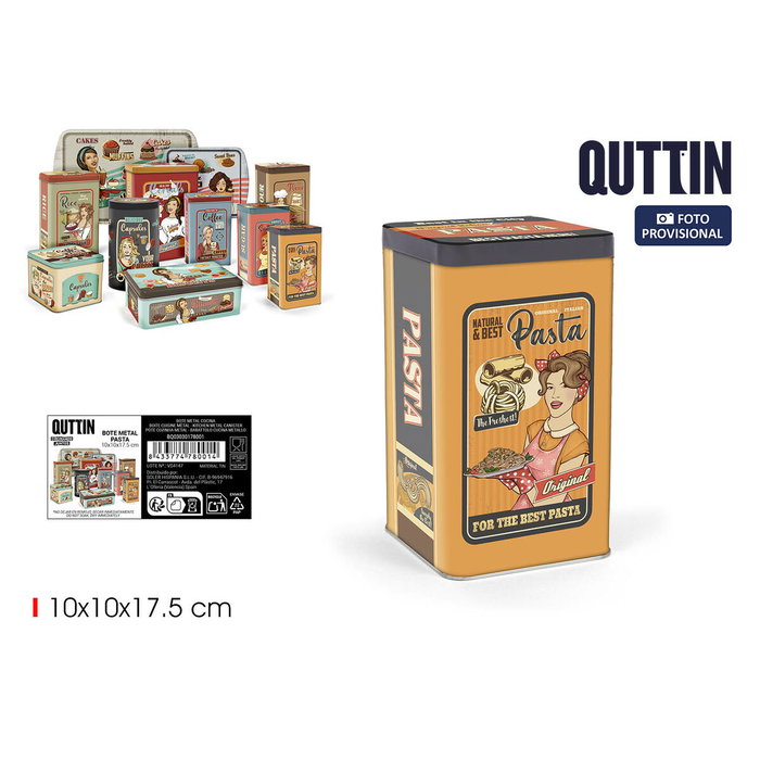 Bote Metálico Quttin PASTA (12 Unidades) Bote Metálico Quttin PASTA (12 Unidades)