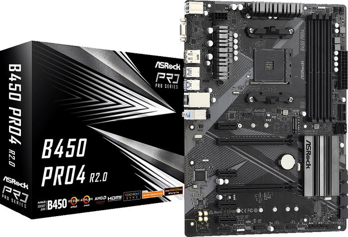 ASRock B450 Pro4 R2.0 AMD AM4 ATX