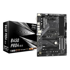 ASRock B450 PRO4 R2.0 Placa Base ATX, AMD B450, Socket AM4, Compatible con Ryzen 5000/3000/Athlon, DDR4 128GB, M.2, USB 3.2 Gen 2, HDMI, DisplayPort, CrossFireX