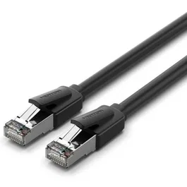 Vention Cable de red RJ45 SFTP Cat.8 1m Negro - Alto rendimiento para conexiones rápidas