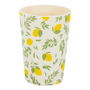 Home Deco Factory Vaso 250 Ml Polipropileno Colección Bain De Soleil Estampado Limones/Rayas