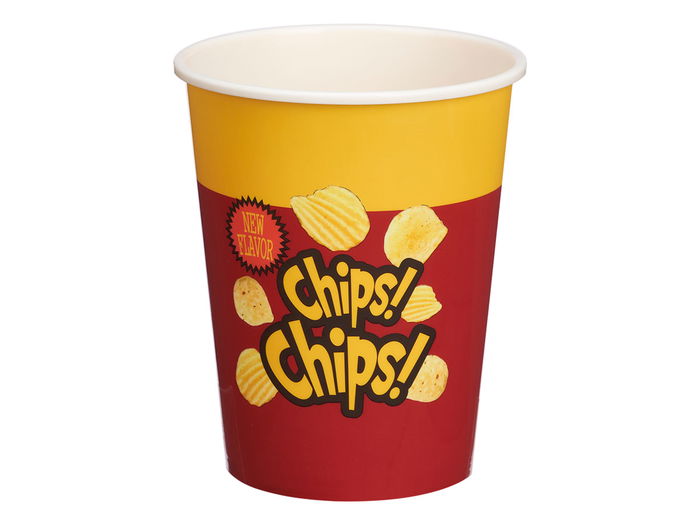 LEKNES Cubo Chips 2L Rojo Blanco Amarillo Plástico 15x18x15 cm (Set de 36)