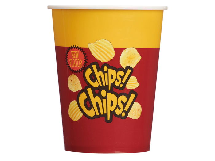 LEKNES Cubo Chips 2L Rojo Blanco Amarillo Plástico 15x18x15 cm (Set de 36)