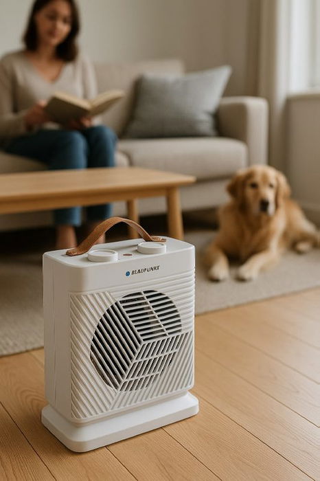 Blaupunkt Calefactor Eléctrico de Aire Oscilante, 2000W, con Asa de Transporte