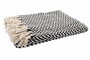 DKD Home Decor Plaid Boho Negro Blanco Herringbone Flecos Geometria 130 x 170 cm (2 Unidades) 100% Algodón