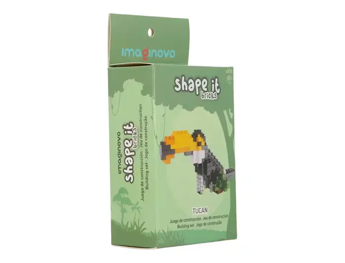 Imaginovo Juego de mini bloques de construcción Shape It Tucán 108 piezas