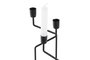 DKD Home Decor Candelabro Moderno Negro 12 x 27.5 x 12 cm (4 Unidades)