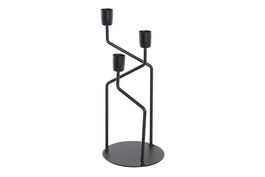 DKD Home Decor Candelabro Moderno Negro 12 x 27.5 x 12 cm (4 Unidades)