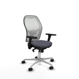 PIQUERAS Y CRESPO Silla de oficina Jorquera Gris/Blanco con Brazos 3D