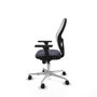 PIQUERAS Y CRESPO Silla de oficina Jorquera Gris/Blanco con Brazos 3D