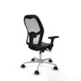 PIQUERAS Y CRESPO Silla de oficina Jorquera Gris/Blanco con Brazos 3D
