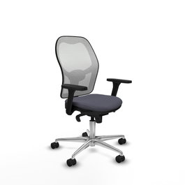 PIQUERAS Y CRESPO Silla de oficina Jorquera Gris/Blanco con Brazos 3D