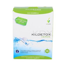 NOVADIET Kildetox Verde 18Sticks Suplemento Depurativo a Base de Plantas con Zinc, Selenio y Vitamina C