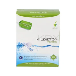 NOVADIET Kildetox Verde 18Sticks Suplemento Depurativo a Base de Plantas con Zinc, Selenio y Vitamina C