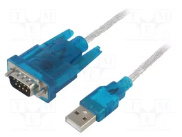 AKYGA Convertidor USB-RS232 D-Sub 9pin a USB A, 1m