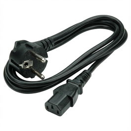 ROLINE Cable de Corriente, 3 Polos Conector Notebook, Negro, 3 Metros