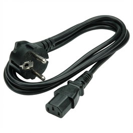 ROLINE Cable de alimentación con toma de notebook de 3 polos, negro, 3 m